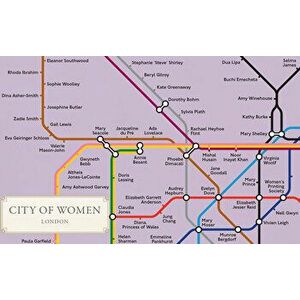 City of Women London Tube Wall Map (A2, 16.5 x 23.4 Inches), Sheet Map - Emma Watson imagine