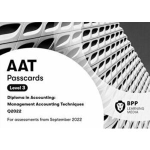 AAT Management Accounting Techniques. Passcards, Spiral Bound - BPP Learning Media imagine
