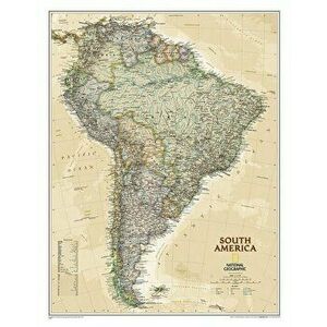 South America Executive, Tubed. Wall Maps Continents, Sheet Map - National Geographic Maps imagine