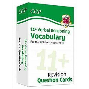 11+ CEM Revision Question Cards: Verbal Reasoning Vocabulary - Ages 10-11, Hardback - CGP Books imagine