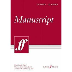 32-page A4 Manuscript Book, 12-stave, Paperback - Faber Music imagine