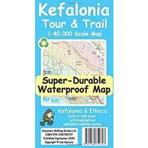 Kefalonia Tour and Trail Map, Sheet Map - Jan Kostura imagine