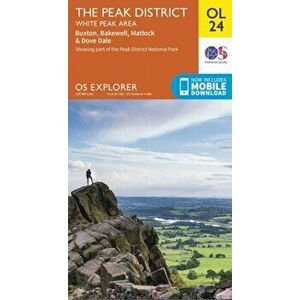 The Peak District. White Peak Area, Sheet Map - *** imagine