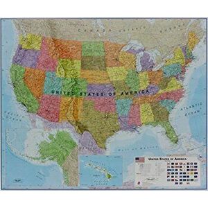 USA political laminated, Sheet Map - *** imagine