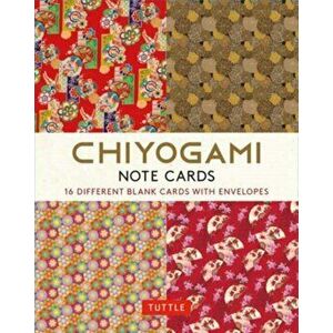 Chiyogami Japanese, 16 Note Cards. 16 Different Blank Cards with 17 Patterned Envelopes - *** imagine