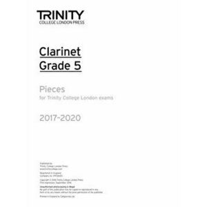 Trinity College London: Clarinet Exam Pieces Grade Grade 5 2017 - 2020 (part only), Sheet Map - *** imagine