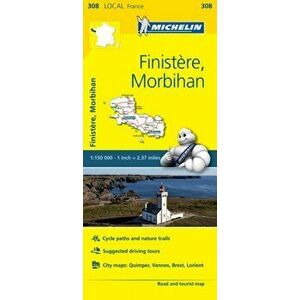 Finistere, Morbihan - Michelin Local Map 308. Map, 16 ed, Sheet Map - *** imagine