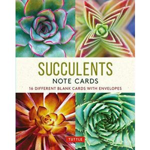Succulents, 16 Note Cards. 16 Different Blank Cards with Envelopes - *** imagine