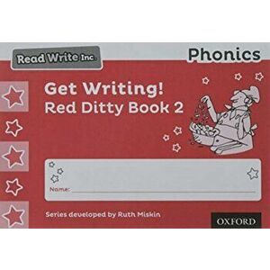 Read Write Inc. Phonics: Get Writing! Red Ditty Book 2 Pack of 10 - Ruth Miskin imagine
