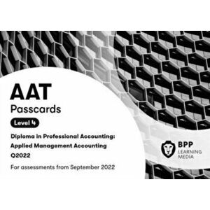 AAT Applied Management Accounting. Passcards, Spiral Bound - BPP Learning Media imagine