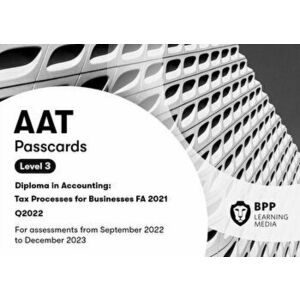 AAT Tax Processes for Businesses. Passcards, Spiral Bound - BPP Learning Media imagine