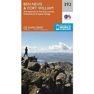 Ben Nevis and Fort William, the Mamores and the Grey Corries, Kinlochleven and Spean Bridge. September 2015 ed, Sheet Map - Ordnance Survey imagine