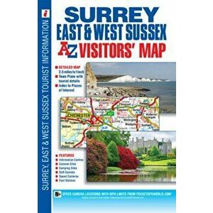 Surrey, East and West Sussex A-Z Visitors' Map. New 26th edition, Sheet Map - A-Z maps imagine