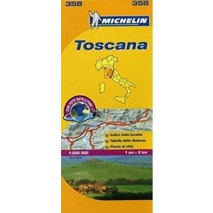 Toscana - Michelin Local Map 358. Map, 12 ed, Sheet Map - *** imagine