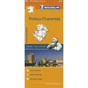 Poitou-Charentes - Michelin Regional Map 521. Map, 11 ed, Sheet Map - *** imagine