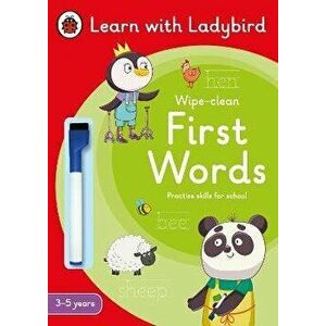 First Words: A Learn with Ladybird Wipe-Clean Activity Book 3-5 years. Ideal for home learning (EYFS), Paperback - Ladybird imagine