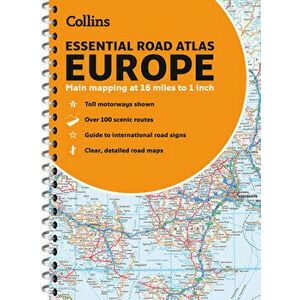 Collins Essential Road Atlas Europe. A4 Paperback, New ed, Paperback - Collins Maps imagine