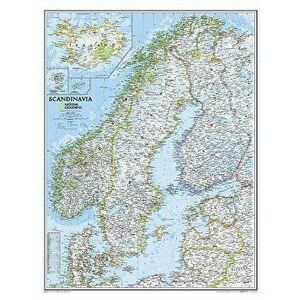 Scandinavia Classic, Laminated. Wall Maps Countries & Regions, 2019th ed., Sheet Map - National Geographic Maps imagine