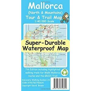 Mallorca North and Mountains Tour and Trail Map. 7 New edition, Sheet Map - David Brawn imagine