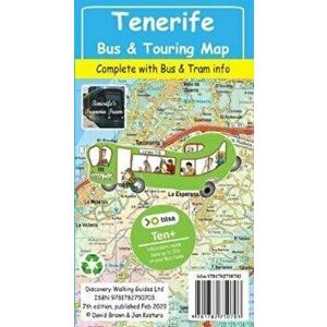 Tenerife Bus & Touring Map, Sheet Map - Jan Kostura imagine
