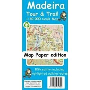 Madeira Tour and Trail Map paper edition, Sheet Map - David Brawn imagine