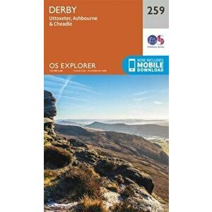 Derby, Uttoxeter, Ashbourne and Cheadle. September 2015 ed, Sheet Map - Ordnance Survey imagine