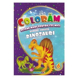 Coloram desene mari pentru cei mici: Dinozauri imagine