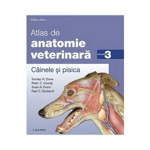 Atlas de anatomie veterinara Vol.3: Cainele si pisica - Stanley H. Done, Peter C. Goody imagine
