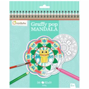 Carte spiralată cu mandale de colorat - Animale imagine