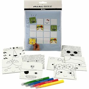 Set joc de memorie cu 16 piese din carton și 4 carioci colorate imagine