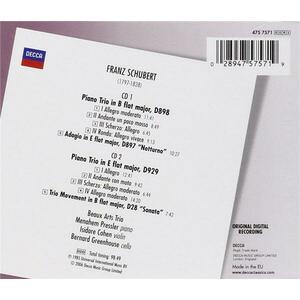 Schubert: The Piano Trios | Beaux Arts Trio, Franz Schubert imagine