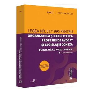 Legea nr.51/1995 pentru organizarea si exercitarea profesiei de avocat si legislatie conexa 2022 imagine
