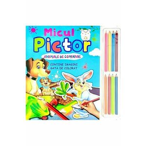 Micul pictor: Animale de companie. 8 creioane colorate imagine