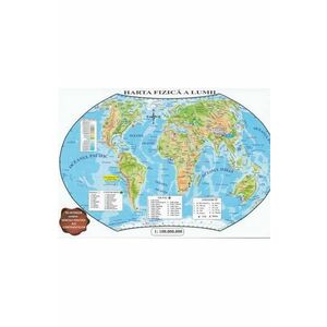 Harta politica a lumii + Harta fizica a lumii (pliata) imagine