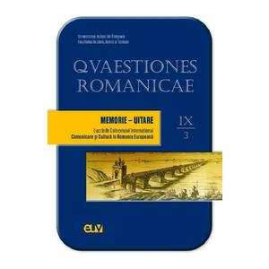 Qvaestiones Romanicae Vol.9: Memorie-Uitare. Tomul 3 imagine