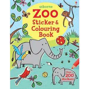 Zoo Sticker and Colouring Book imagine