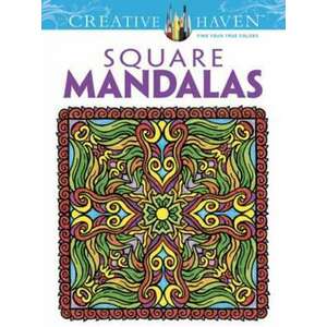 Creative Haven Square Mandalas Coloring Book imagine