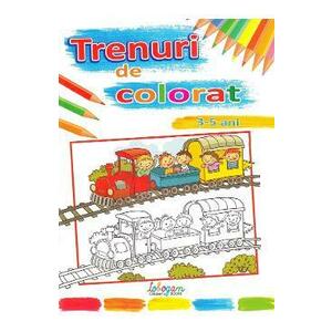 Trenuri de colorat 3-5 ani imagine