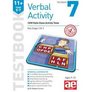 11+ Verbal Activity Year 5-7 Testbook 7: CEM Style Cloze Activity Tests imagine