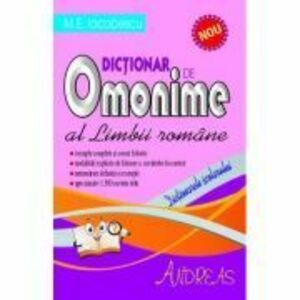 Dictionar de omonime al limbii romane - M. E. Iacobescu imagine