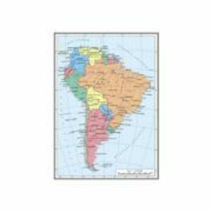 Harta America de Sud A4 - plastifiata imagine