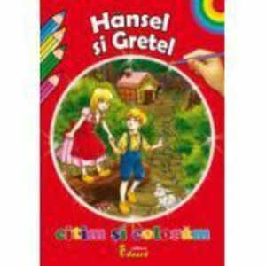 Citim si coloram Hansel si Gretel imagine