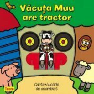 Vacuta Muu are tractor - pagini cartonate cu jucarie (6856) imagine