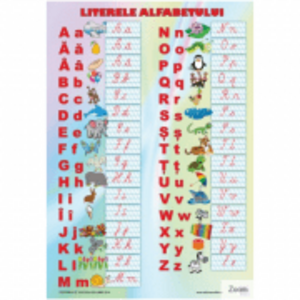 Literele Alfabetului Plansa educationala imagine