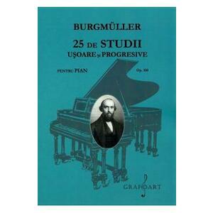 25 de studii usoare si progresive pentru pian. Opus 100 - Burgmuller imagine