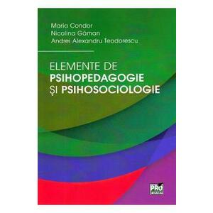 Elemente de psihopedagogie si psihosociologie - Maria Condor, Nicolina Gaman imagine