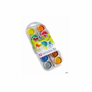 Set acuarele Toy Color Pearly, 12 culori + pensula imagine