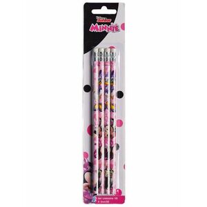 Set creioane HB cu guma, 4 buc/set Minnie imagine