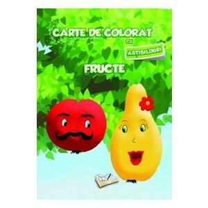 Carte de colorat cu abtibilduri - Fructe imagine