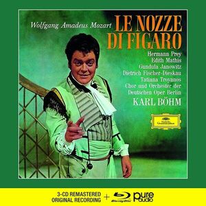 Mozart: Le Nozze di Figaro (3CD+Blu-ray Audio) | Karl Bohm, Orchester der Deutschen Oper Berlin, Hermann Prey, Edith Mathis, Dietrich Fischer-Dieskau, Gundula Janowitz imagine